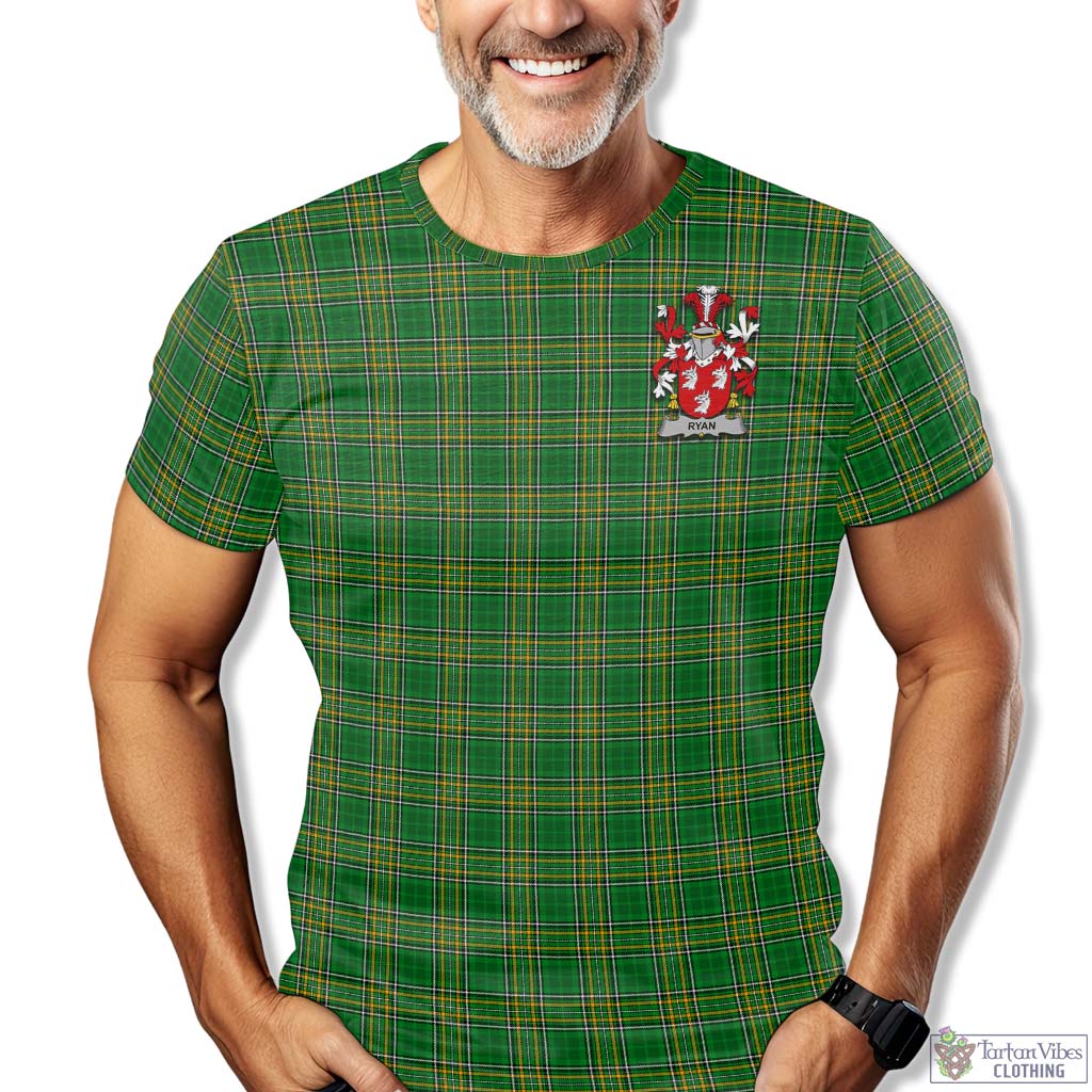 Tartan Vibes Clothing Ryan Ireland Clan Tartan T-Shirt with Family Seal