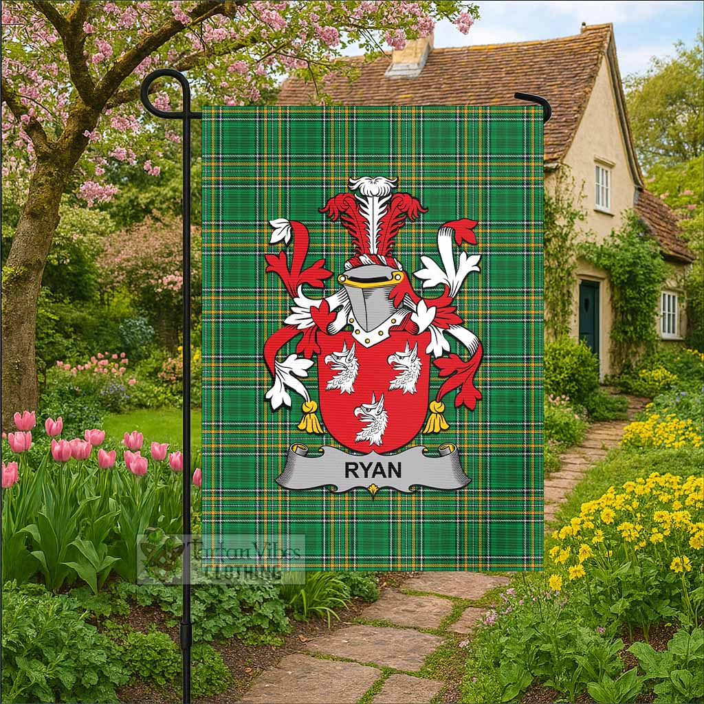 Ryan Irish Clan Tartan Flag with Coat of Arms