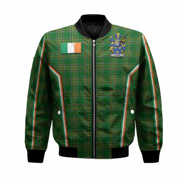 Ryder Irish Clan Coat of Arm Tartan Bomber Jacket Flag Style