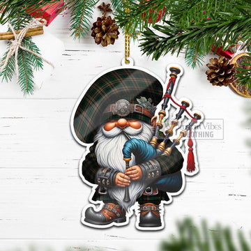 Sackett Tartan Bagpiper Gnome Christmas Ornament - Tartan Vibes Clothing