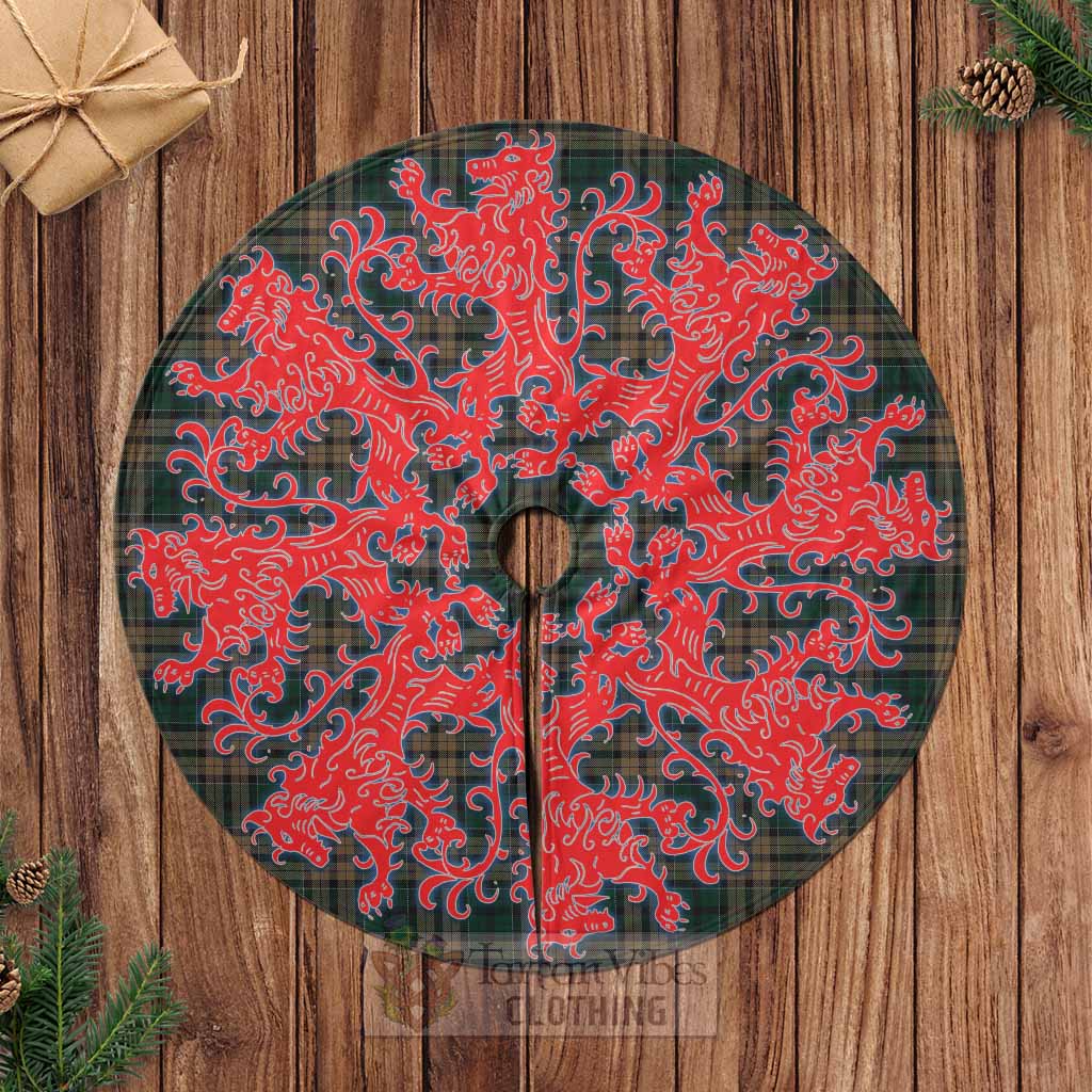 Sackett Tartan Christmas Tree Skirt Lion Rampant Style Casual Tree Skirts - Tartan Vibes Clothing