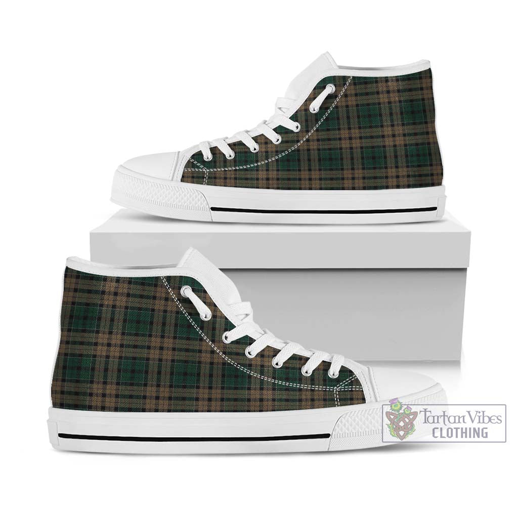 Sackett Tartan High Top Shoes Kid High Top - White Sole - Tartan Vibes Clothing