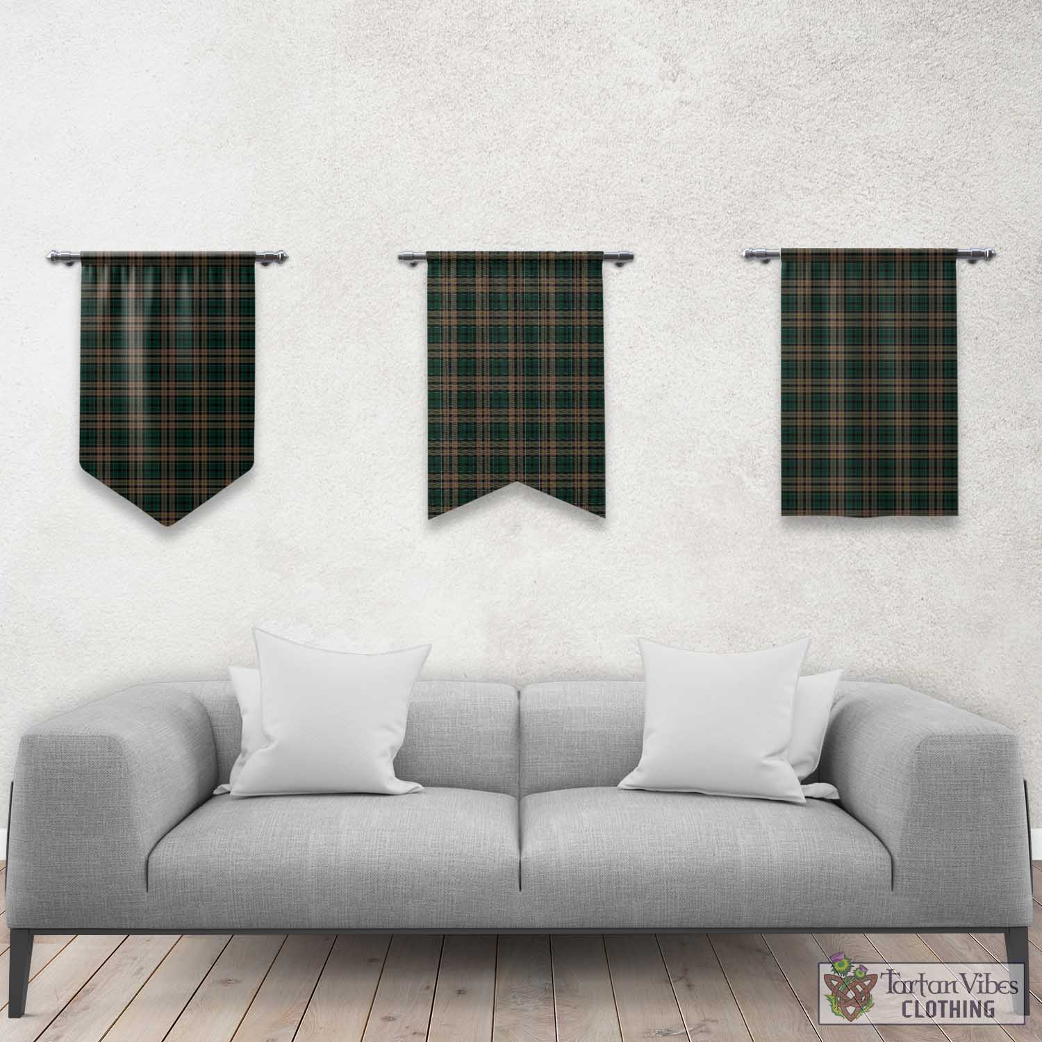 Sackett Tartan Gonfalon, Tartan Banner Rectangle - Tartan Vibes Clothing