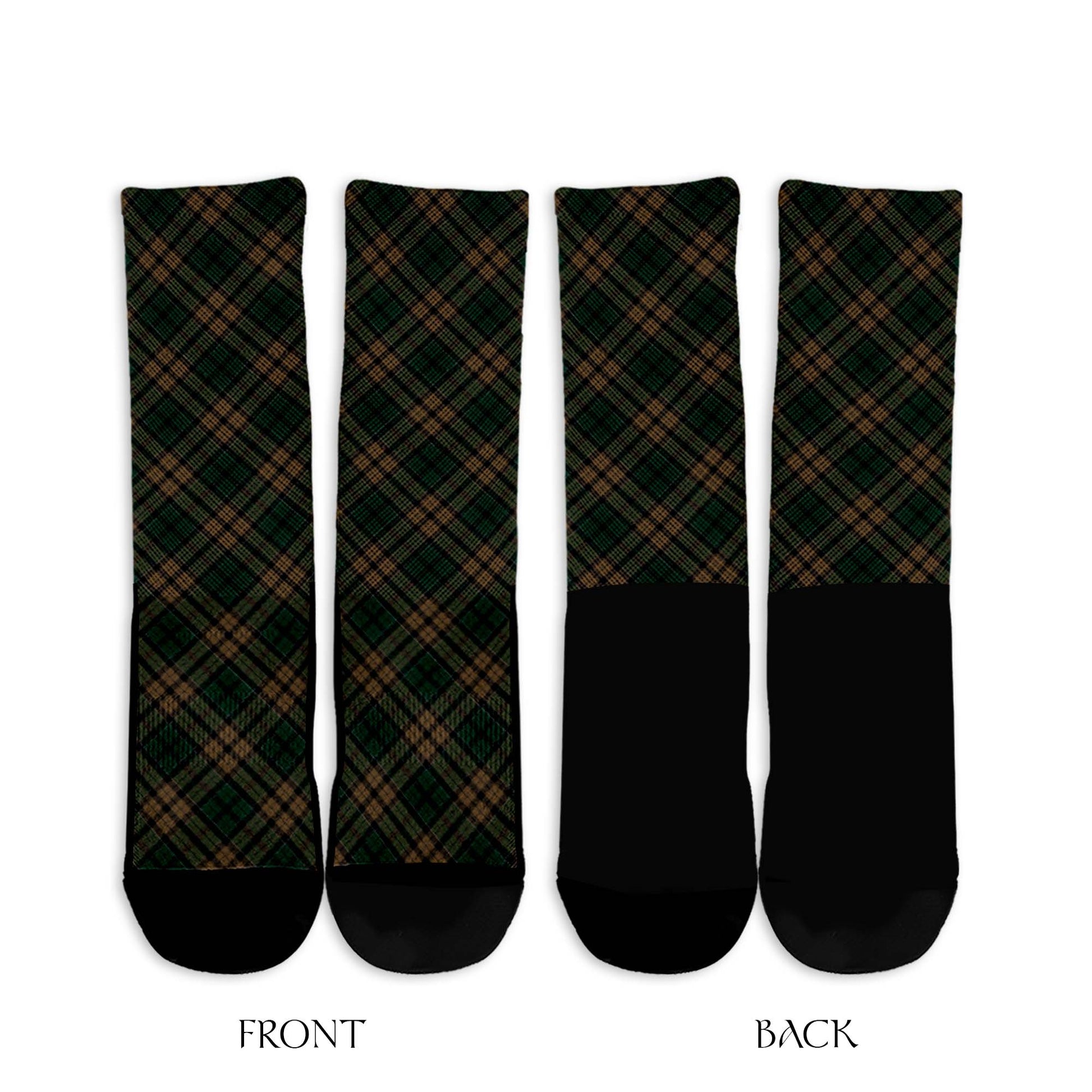 Sackett Tartan Crew Socks Cross Style - Tartan Vibes Clothing