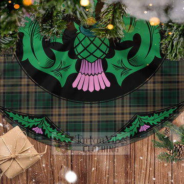 Sackett Tartan Christmas Tree Skirt Scottish Thistle Style - Tartan Vibes Clothing