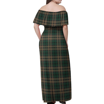 Sackett Tartan Off Shoulder Long Dress - Tartan Vibes Clothing