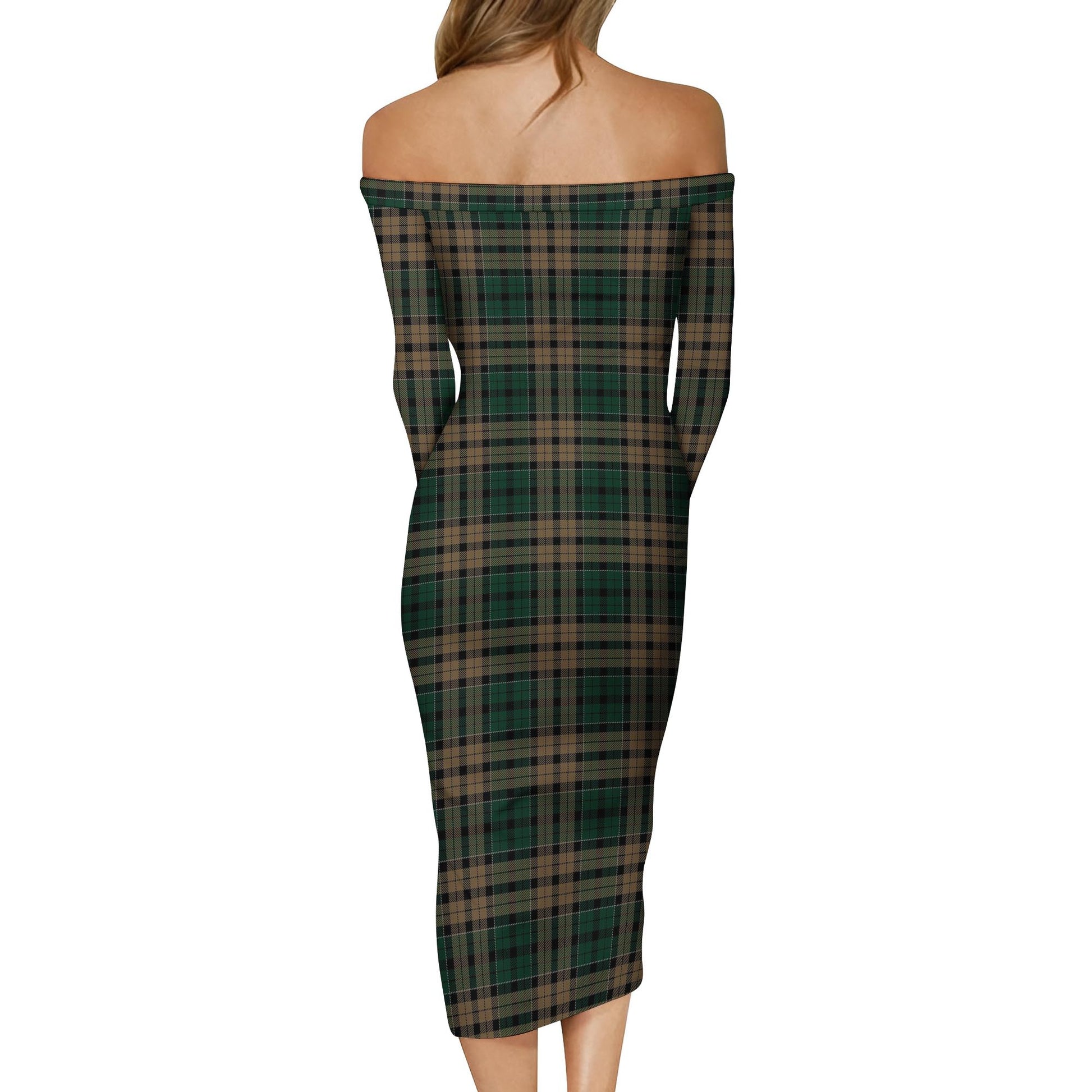 Sackett Tartan Off Shoulder Lady Dress - Tartan Vibes Clothing