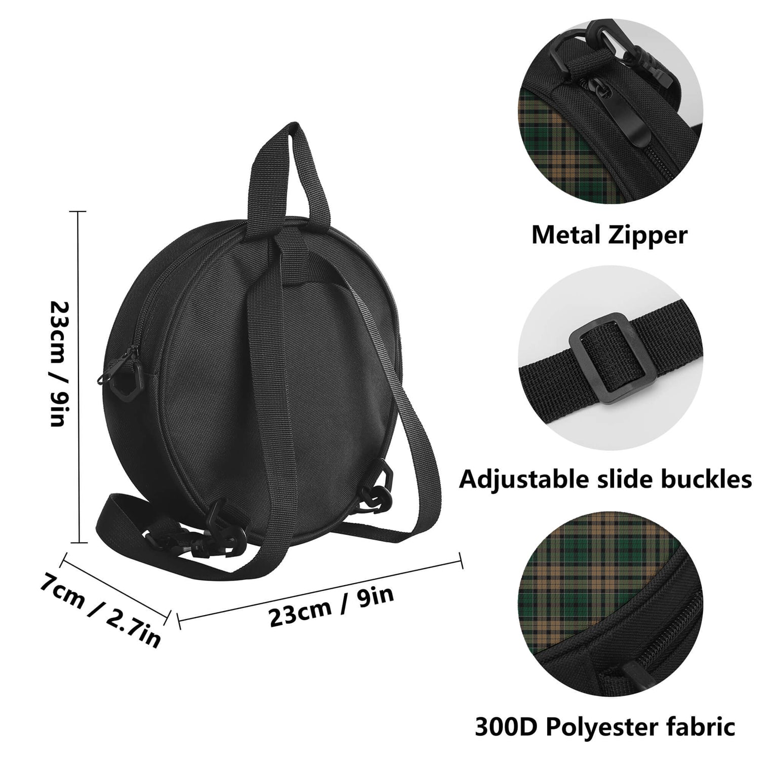 Sackett Tartan Round Satchel Bags - Tartan Vibes Clothing