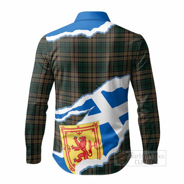 Sackett Scotland Football Tartan Long Sleeve Button Shirts We'll Be Coming