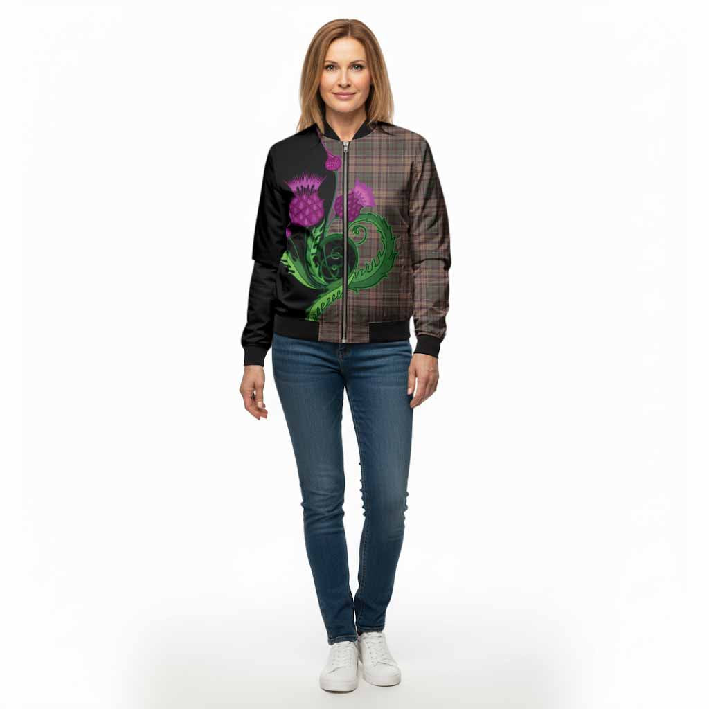 Sackett Tartan Bomber Jacket Traditional Scottish Thistle