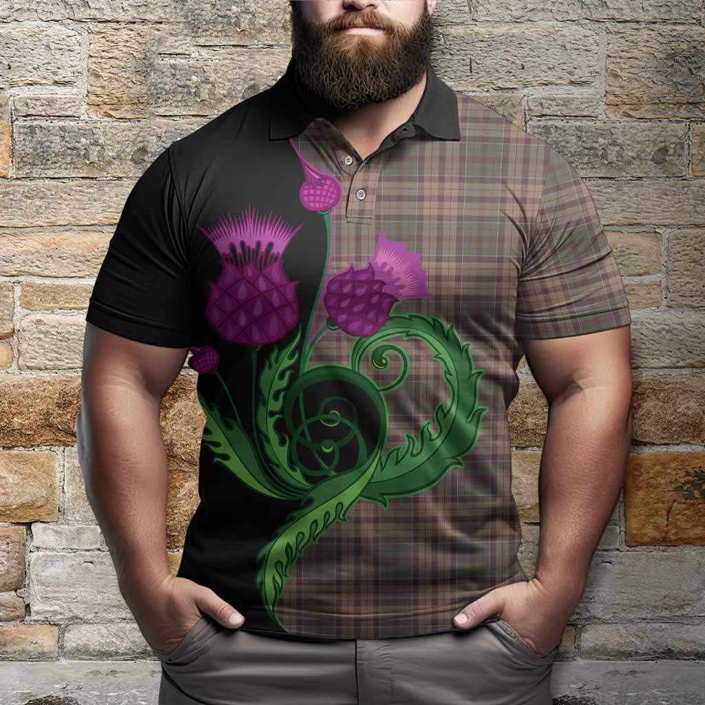 Sackett Tartan Polo Shirt Traditional Scottish Thistle