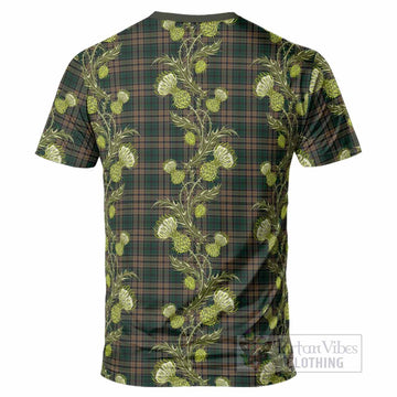 Sackett Tartan T-Shirt Seamless Scottish Thistle Flowers