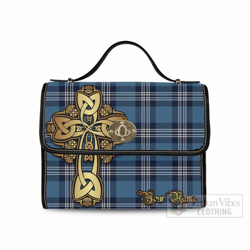 Saint Andrews Tartan Waterproof Canvas Bag Golden Thistle Celtic Cross Style