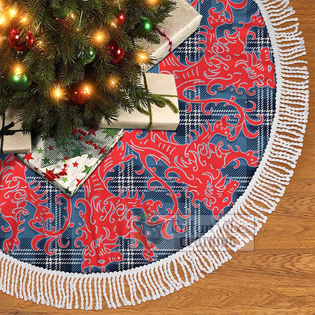 Tartan Vibes Clothing Saint Andrews Tartan Christmas Tree Skirt Lion Rampant Style