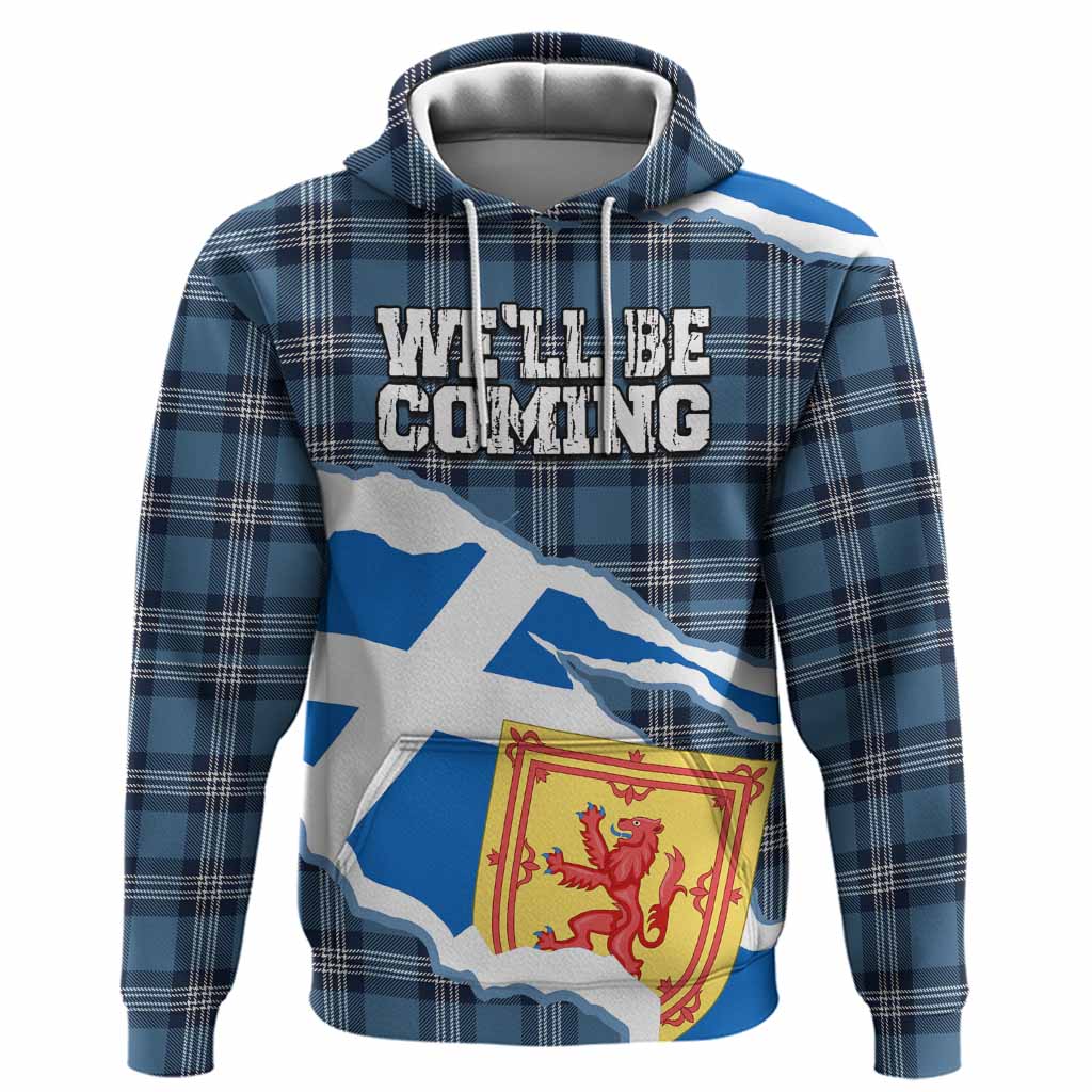 Saint Andrews Scotland Football Tartan Hoodie We'll Be Coming