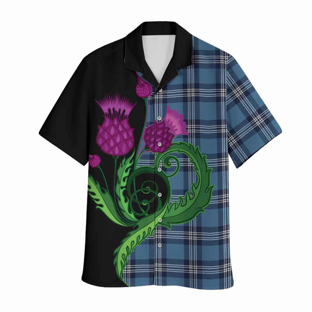 Saint Andrews Tartan Hawaiian Shirt Traditional Scottish Thistle