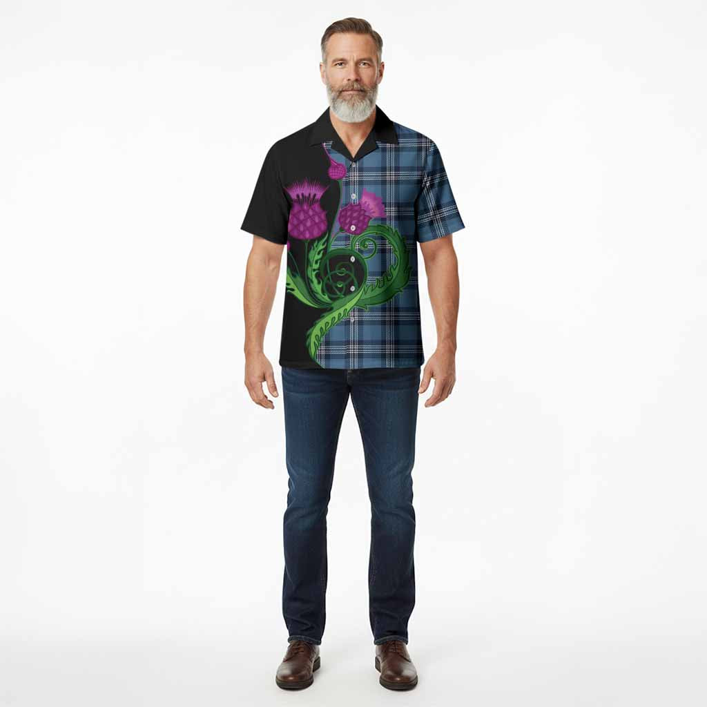 Saint Andrews Tartan Hawaiian Shirt Traditional Scottish Thistle