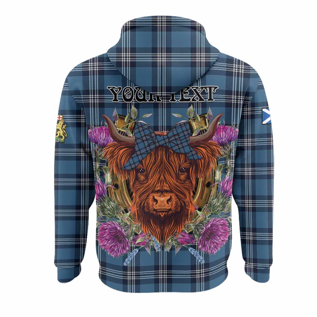 Saint Andrews Tartan Hoodie Scottish Thistle Heilan Coo