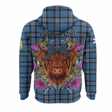 Saint Andrews Tartan Hoodie Scottish Thistle Heilan Coo