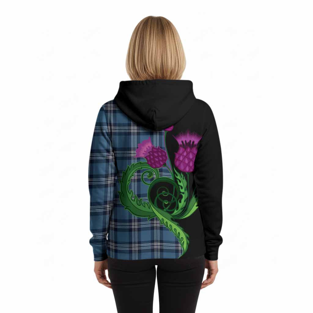 Saint Andrews Tartan Hoodie Traditional Scottish Thistle