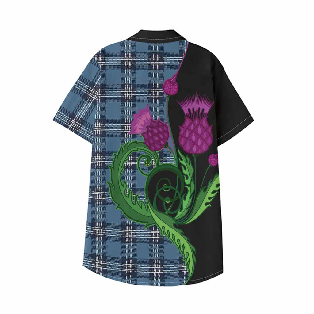 Saint Andrews Tartan Kid Hawaiian Shirt Traditional Scottish Thistle