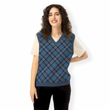 Saint Andrews Tartan  Knitted V-Neck Vest Cross Style