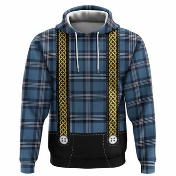 Saint Andrews Tartan Lederhosen Costume Hoodie Scotland Celtic Knot Motif
