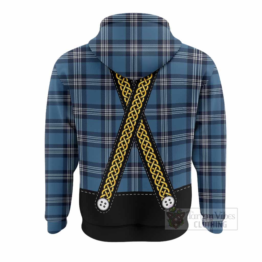 Saint Andrews Tartan Lederhosen Costume Hoodie Scotland Celtic Knot Motif