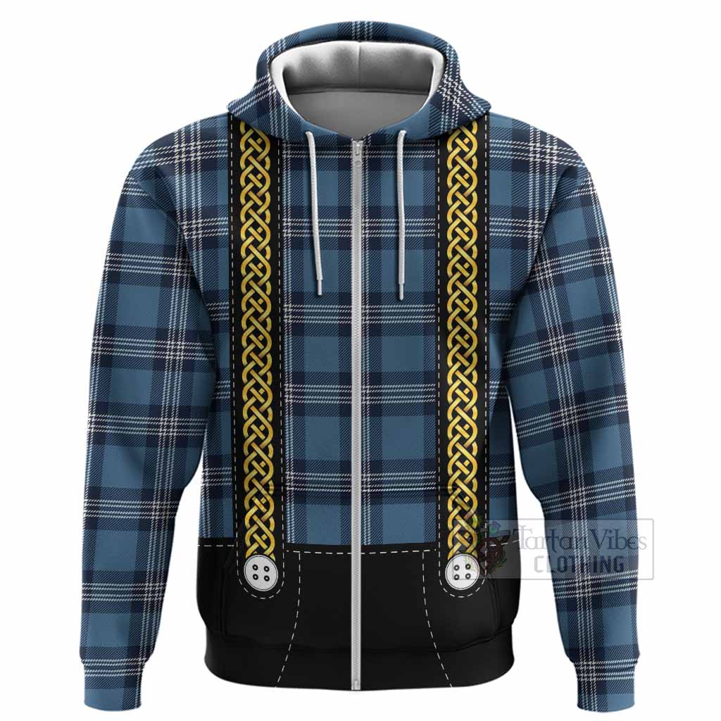 Saint Andrews Tartan Lederhosen Costume Hoodie Scotland Celtic Knot Motif