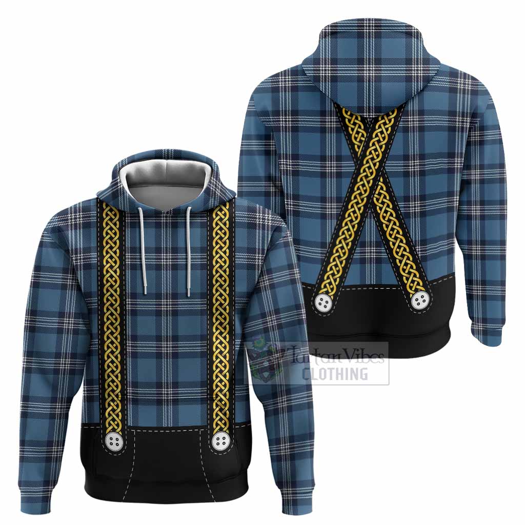 Saint Andrews Tartan Lederhosen Costume Hoodie Scotland Celtic Knot Motif