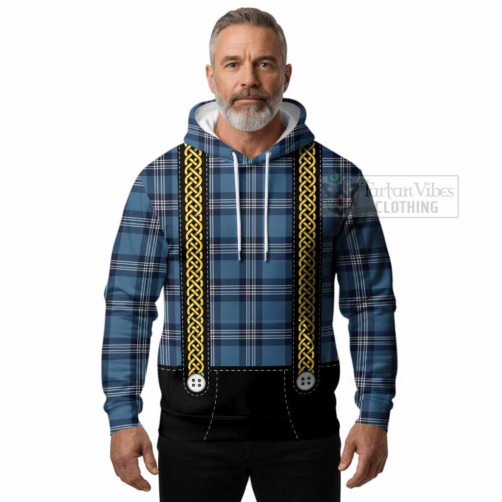 Saint Andrews Tartan Lederhosen Costume Hoodie Scotland Celtic Knot Motif