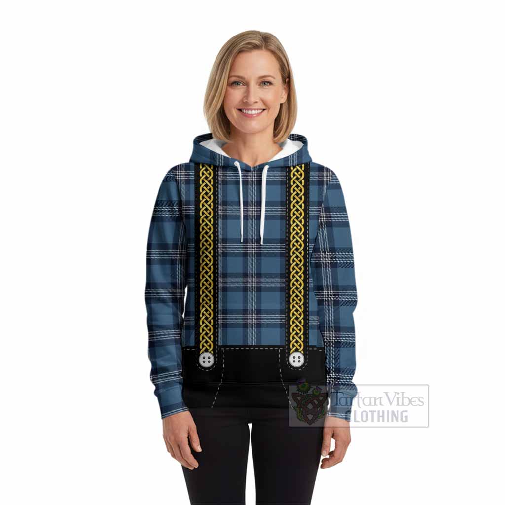 Saint Andrews Tartan Lederhosen Costume Hoodie Scotland Celtic Knot Motif