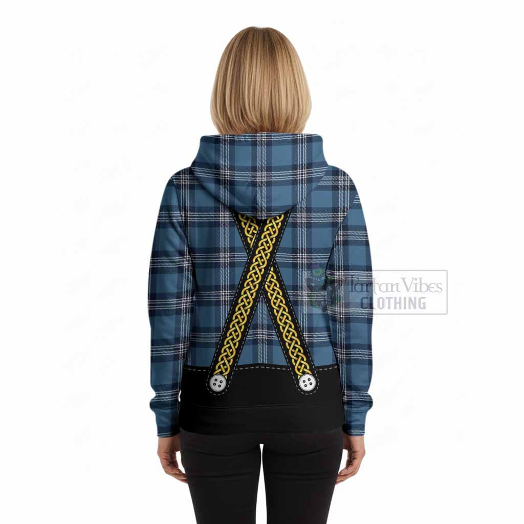 Saint Andrews Tartan Lederhosen Costume Hoodie Scotland Celtic Knot Motif