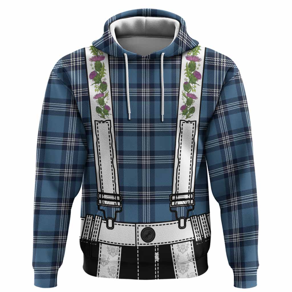 Saint Andrews Tartan Lederhosen Costume Hoodie Scotland Thistle Floral