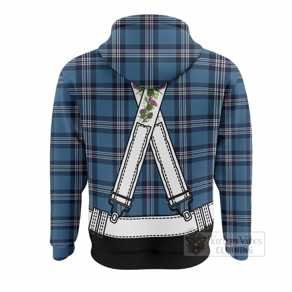 Saint Andrews Tartan Lederhosen Costume Hoodie Scotland Thistle Floral