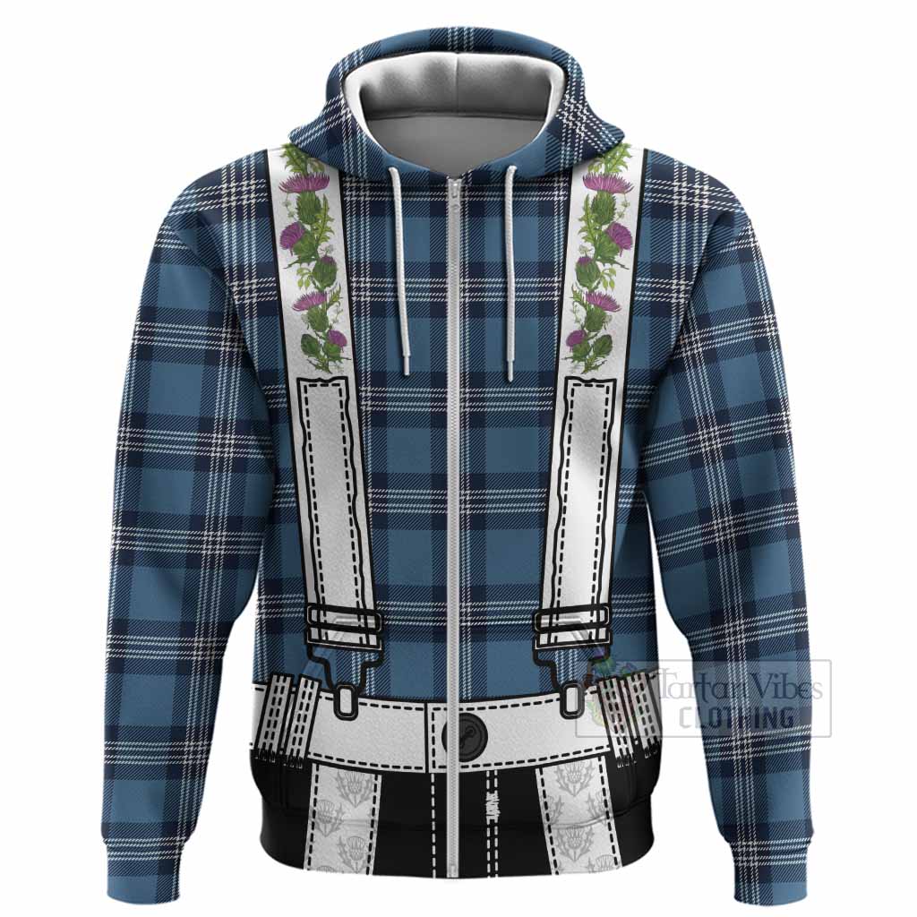Saint Andrews Tartan Lederhosen Costume Hoodie Scotland Thistle Floral