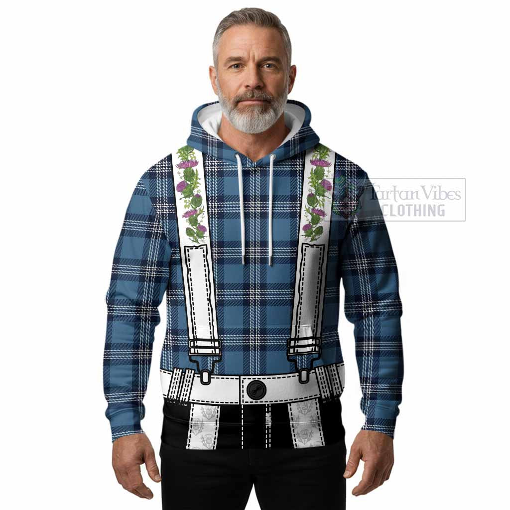 Saint Andrews Tartan Lederhosen Costume Hoodie Scotland Thistle Floral