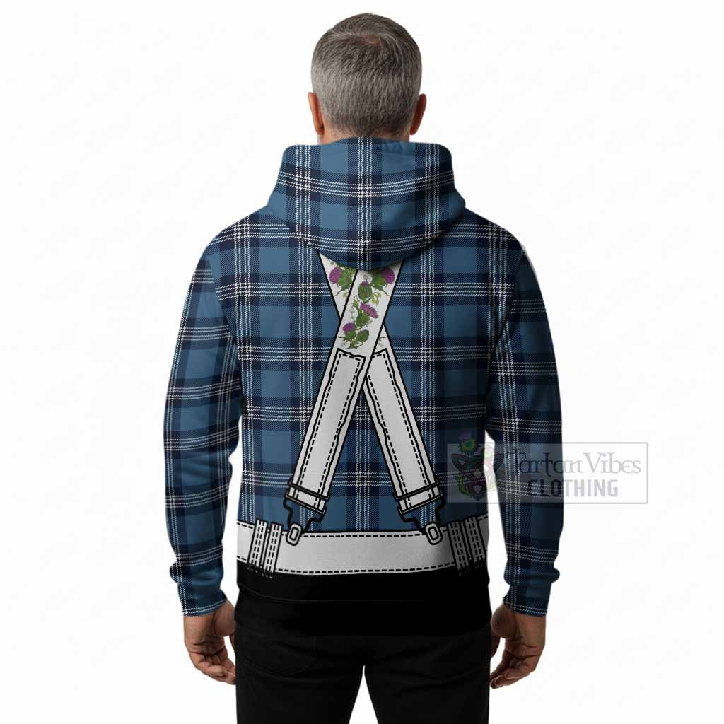 Saint Andrews Tartan Lederhosen Costume Hoodie Scotland Thistle Floral