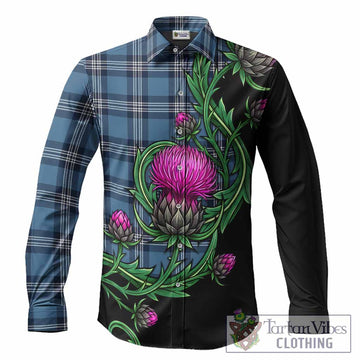 Saint Andrews Tartan Long Sleeve Button Shirts Resilient Scottish Thistle