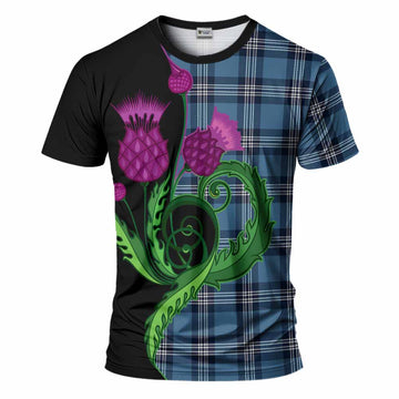 Saint Andrews Tartan T-Shirt Traditional Scottish Thistle