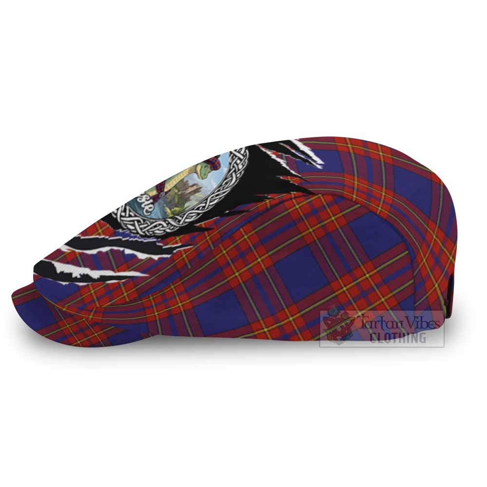 Salvation Army Tartan Loch Ness Monster Flat Cap, Jeff Cap Celtic Knot Nessie Art