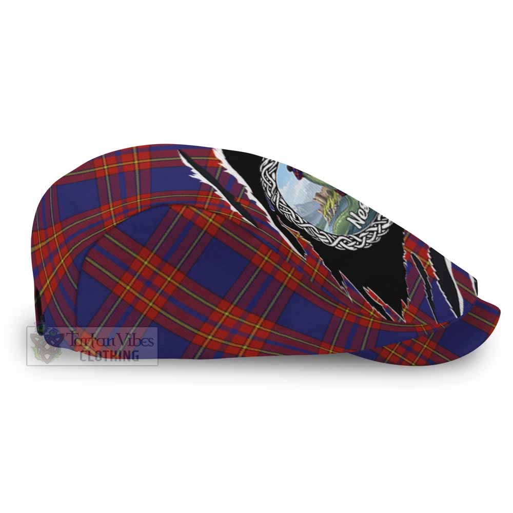 Salvation Army Tartan Loch Ness Monster Flat Cap, Jeff Cap Celtic Knot Nessie Art