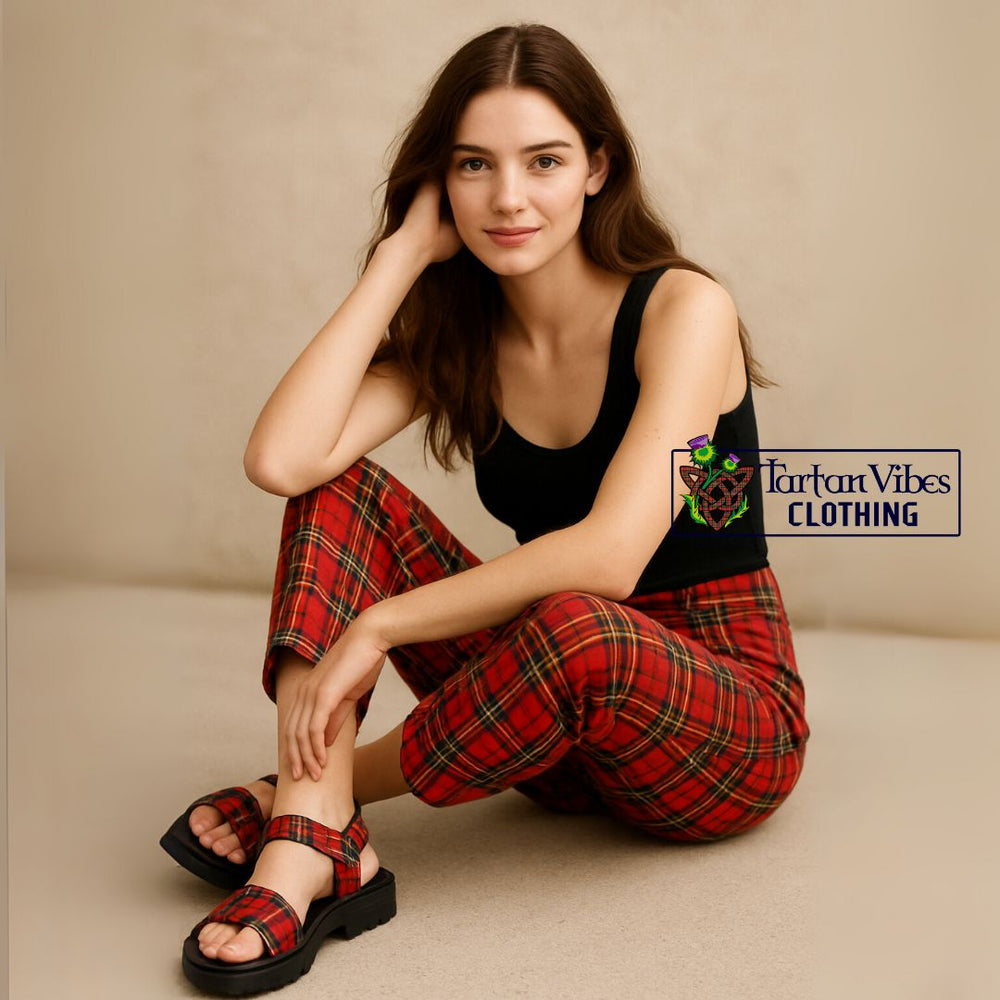 Sandals with Tartan Plaid Pant