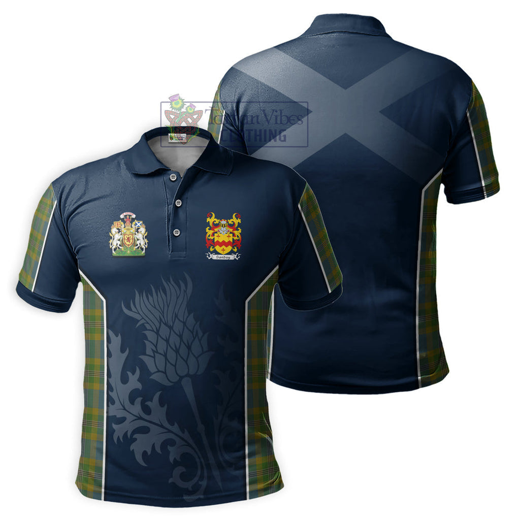 Sanday Tartan Men's Polo Shirt with Thistle Vibes Sport Style Kid - Tartan Vibes Clothing