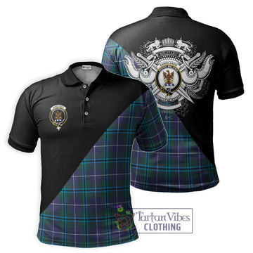 Sandilands Tartan Polo Shirt with Family Crest and Military Logo Style Kid - Tartanvibesclothing Shop