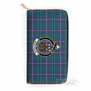Sandilands Tartan Women's Leather Wallet with Family Crest