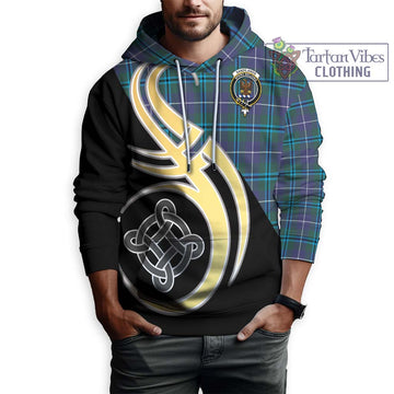 Sandilands Tartan Hoodie with Family Crest and Celtic Symbol Style Zip Hoodie - Tartan Vibes Clothing