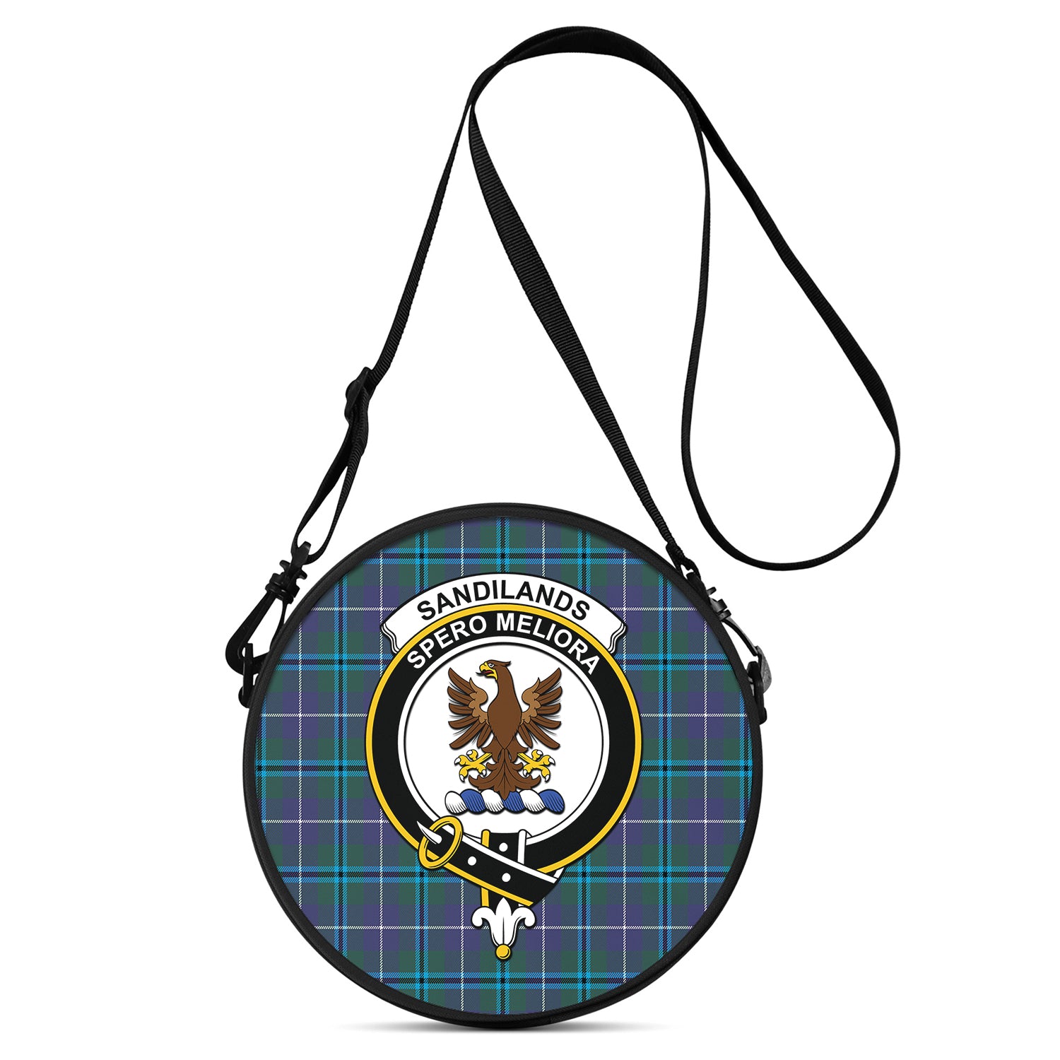sandilands-tartan-round-satchel-bags-with-family-crest