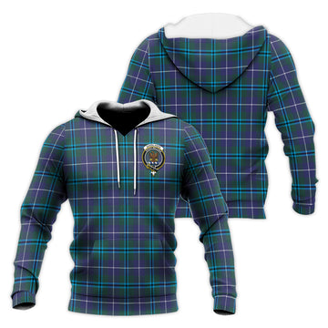 Sandilands Tartan Knitted Hoodie with Family Crest