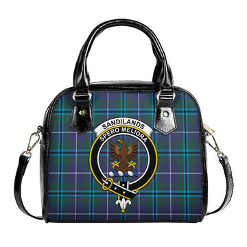 Sandilands Tartan Shoulder Handbags with Family Crest